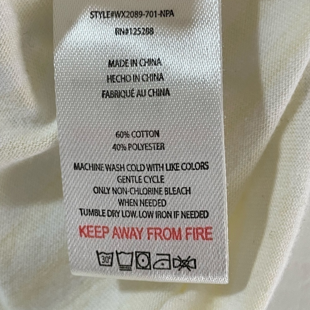 Rae Dunn Radiate Positivity T-Shirt-Pale Yellow Stripe Women’s Large - Picture 6 of 6